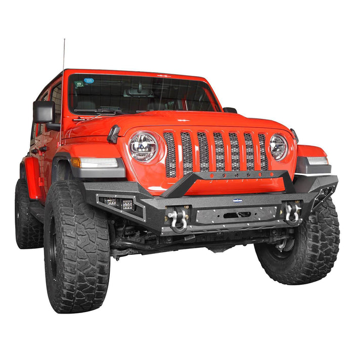 Full Width Front Bumper w/Winch Plate(18-23 Jeep Wrangler JL)-LandShaker