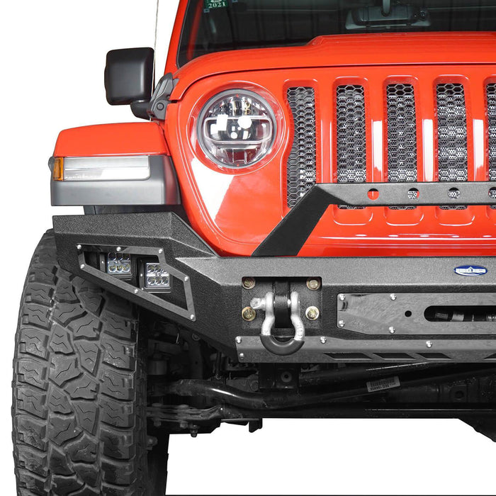 Full Width Front Bumper w/Winch Plate(18-23 Jeep Wrangler JL)-LandShaker