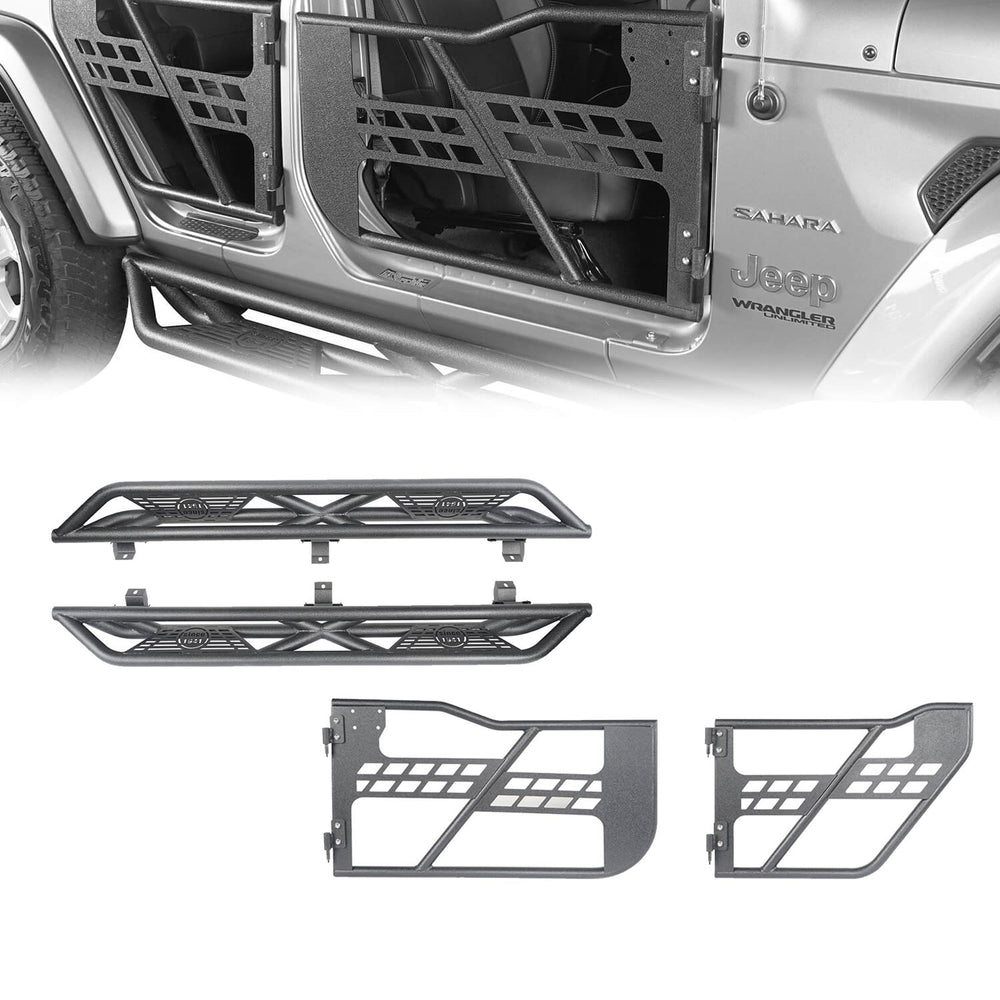 4 Door Tubular Door & Running Boards(18-23 Jeep Wrangler JL)-LandShaker