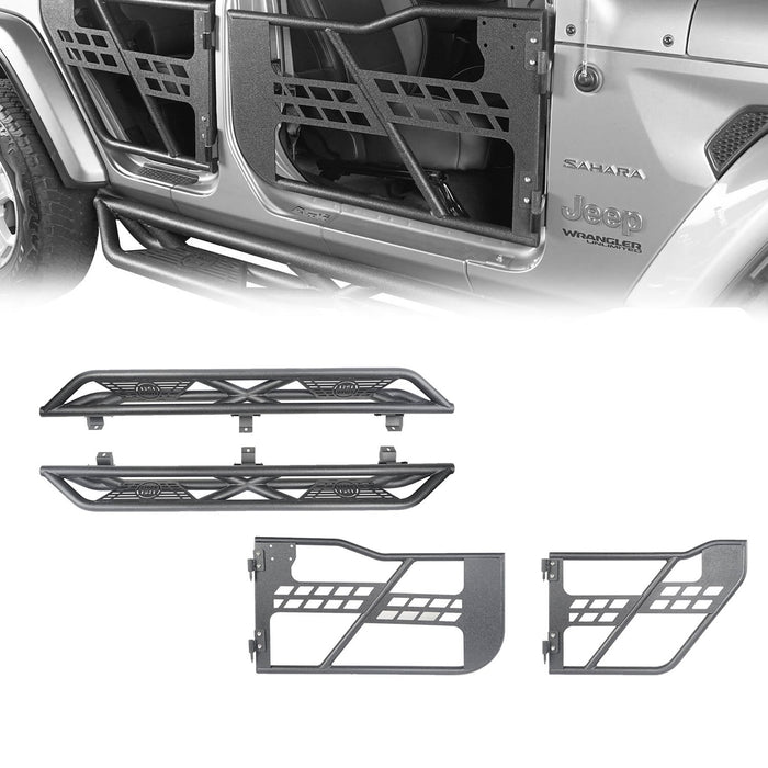 4 Door Tubular Door & Running Boards(18-23 Jeep Wrangler JL)-LandShaker