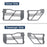 4-Door Hard Top Roof Rack & Tubular Half Doors(20-23 Jeep Gladiator JT)-LandShaker