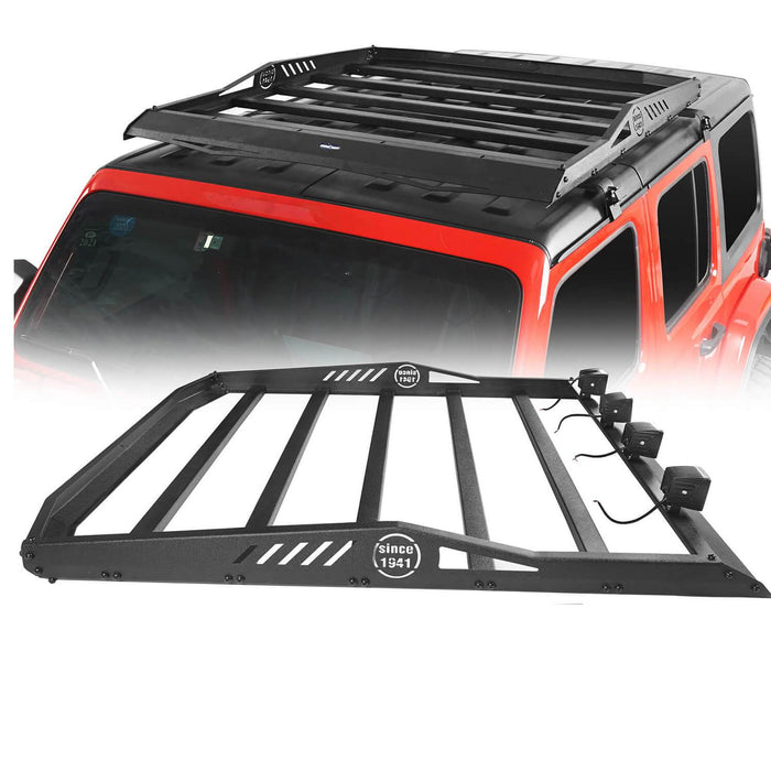 4-Door Hard Top Roof Rack & Tubular Half Doors(20-23 Jeep Gladiator JT)-LandShaker