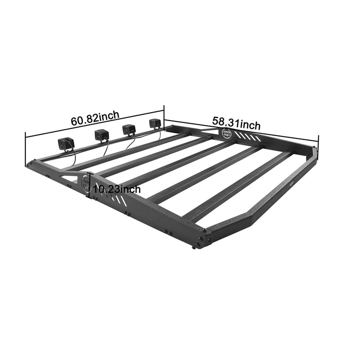 Hard Top Roof Rack Cargo Carrier Basket(20-23 Jeep Gladiator JT 4 Doors)-LandShaker