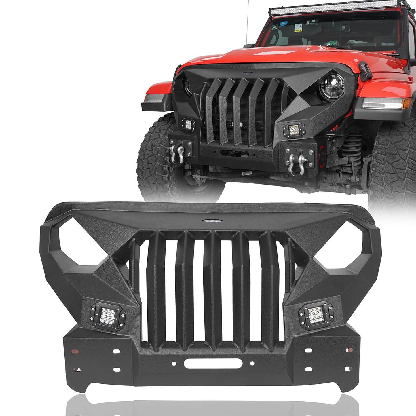 Mad Max Front Bumper & Rear Bumper w/Tire Carrier(18-25 Jeep Wrangler JL)-LandShaker