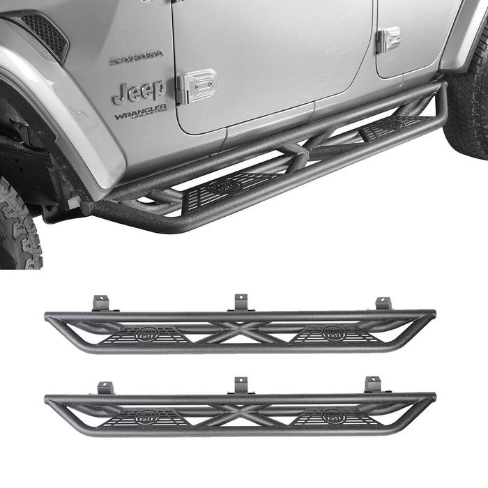 Mad Max Front Bumper Grill & Tube Side Steps(18-24 Jeep Wrangler JL 4 Door)-LandShaker