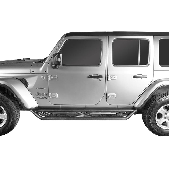 Mad Max Front Bumper Grill & Tube Side Steps(18-23 Jeep Wrangler JL 4 Door)-LandShaker