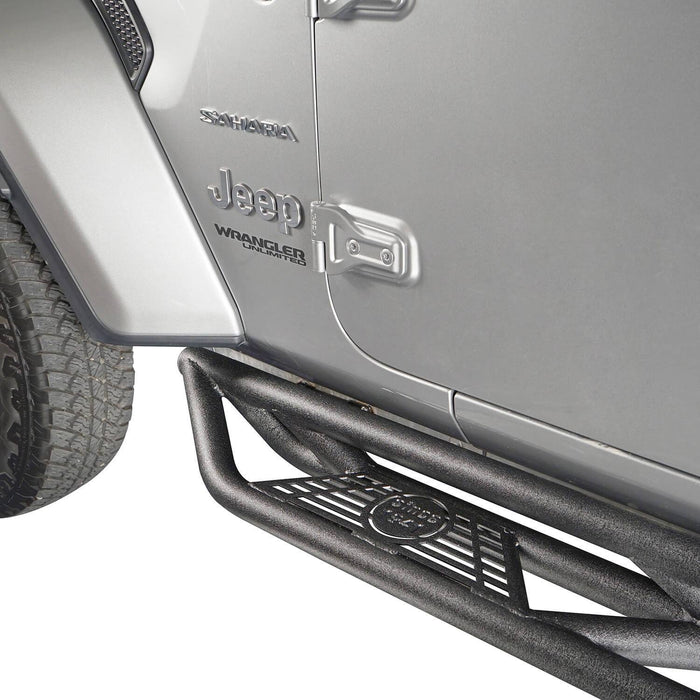 Mad Max Front Bumper Grill & Tube Side Steps(18-23 Jeep Wrangler JL 4 Door)-LandShaker