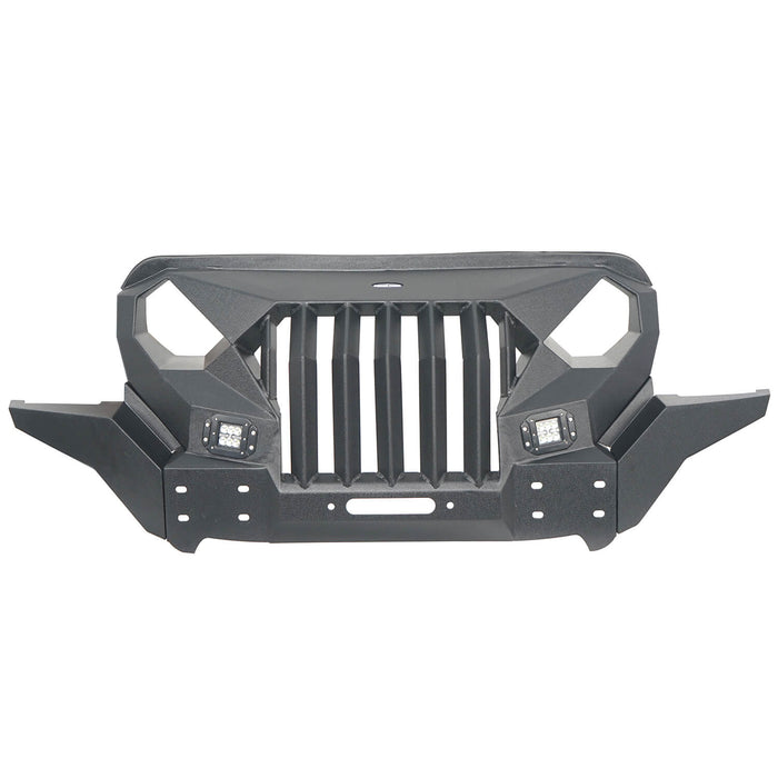 Mad Max Front Bumper Grill & Tube Side Steps(18-23 Jeep Wrangler JL 4 Door)-LandShaker
