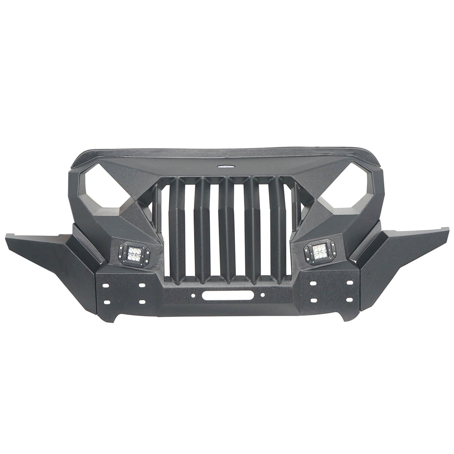Mad Max Front Bumper w/Wings & Windshield Frame Cover(18-25 Jeep Wrangler JL & Gladiator JT(Excluding Mojave))-LandShaker