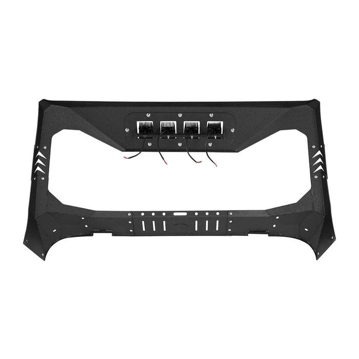 Mad Max Windshield Frame Cover Visor Cowl w/4 x LED Lights Insert(18-24 Jeep Wrangler JL & Gladiator JT(Excluding Mojave))-LandShaker