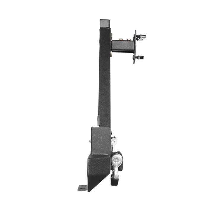 Matte Black Rear Bumper ww/ Tire Carrier & Hitch Receiver(97-06 Jeep Wrangler TJ)-LandShaker