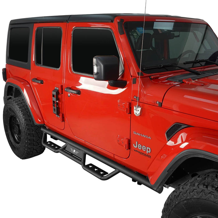 Mid Width Front Bumper & Side Steps(18-23 Jeep Wrangler JL 4 Door)-LandShaker