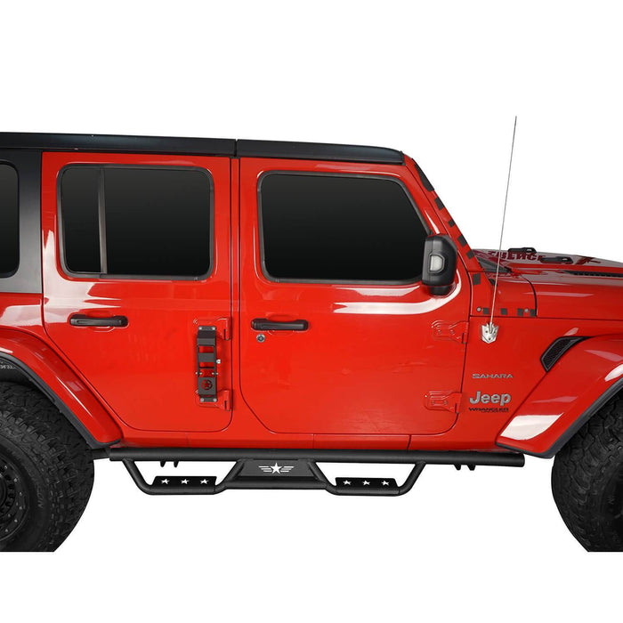Mid Width Front Bumper & Side Steps(18-23 Jeep Wrangler JL 4 Door)-LandShaker