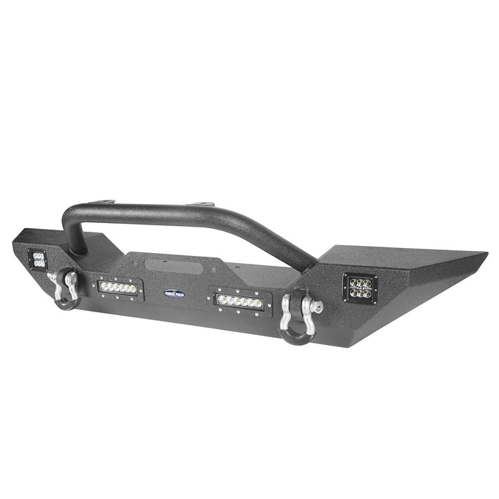 Mid Width Front Bumper & Side Steps(18-23 Jeep Wrangler JL 4 Door)-LandShaker