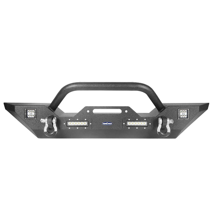Mid Width Front Bumper & Side Steps(18-23 Jeep Wrangler JL 4 Door)-LandShaker