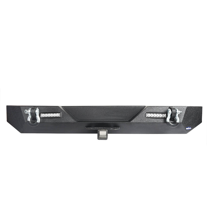 Different Trail Rear Bumper w/2Inch Hitch Receiver & 2 x 18W LED Accent Lights(87-06 Jeep Wrangler TJ YJ)-LandShaker