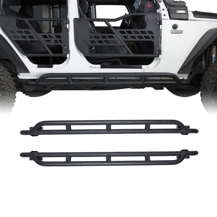 Nerf Bars Slider Running Boards Rocker Guard(07-18 Jeep Wrangler JKU)-LandShaker