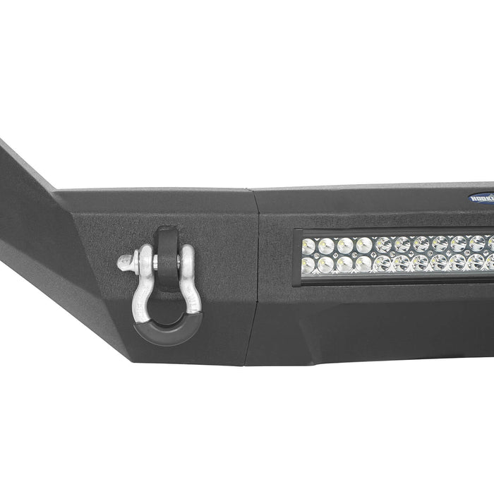 Discoverer Full-Width Front Bumper w/LED Light Bar (13-18 Ram 1500, Excluding Rebel)-LandShaker