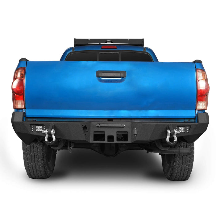 Rear Bumper w/License Plate Mounting Bracket for 2005-2015 Toyota Tacoma Gen 2  - LandShaker 4x4 b4014-2