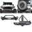 Rock Crawler Stubby Front Bumper & Different Trail Rear Bumper w/Tire Carrier Combo(07-18 Jeep Wrangler JK JKU)-LandShaker