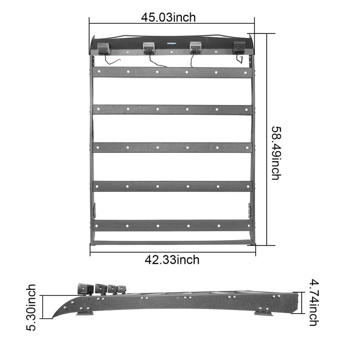 Roof Rack Luggage Cargo Carrier & Bed Rack Cargo Rack(05-22 Toyota Tacoma Gen 2/3 4 Doors)-LandShaker