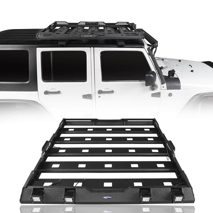 Discovery Hardtop Front Roof Rack Luggage Rack(07-18 Jeep Wrangler JK 4 Doors)-LandShaker