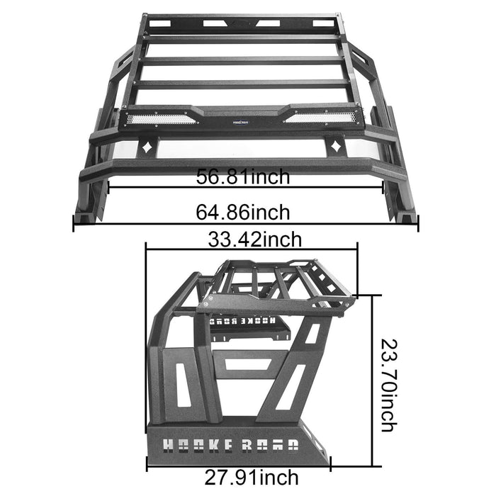 Roof Rack & Roll Bar Bed Rack(05-22 Toyota Tacoma Gen 2/3)-LandShaker