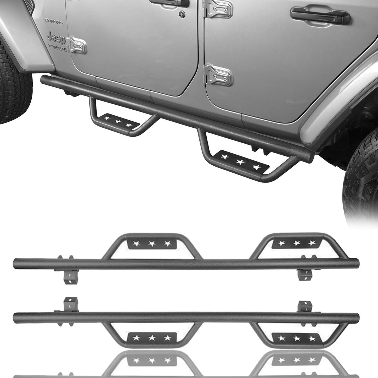 Side Steps Running Boards(18-25 Jeep Wrangler JL 4 Door)-LandShaker