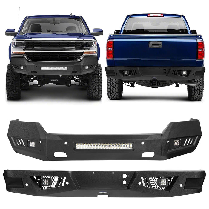 Chevrolet Front Bumper & Rear Bumper Combo(16-18 Chevy Silverado 1500)-LandShaker