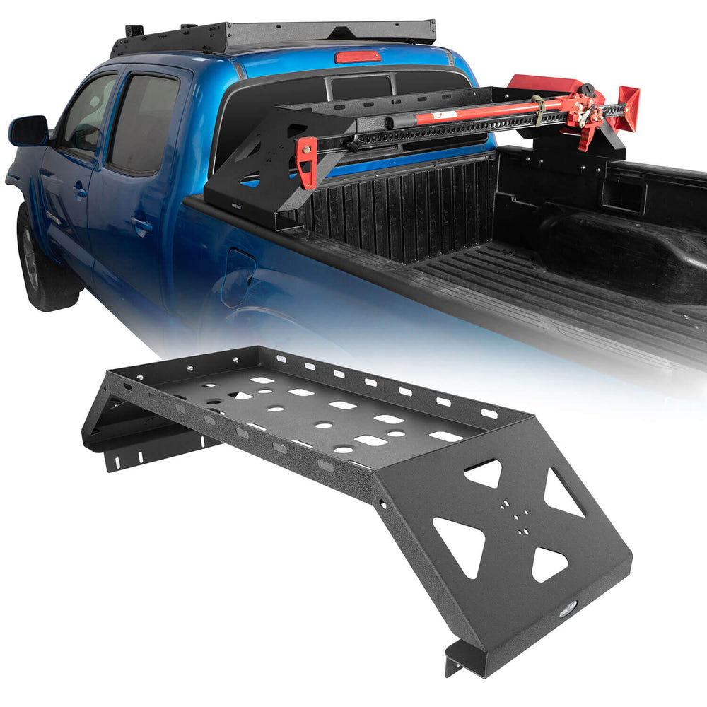 Hooke Road Tacoma Bed Rack Cargo Rack with RotoPax Fuel Packs for 2005-2015 Toyota Tacoma Gen 2nd BXG4018 2