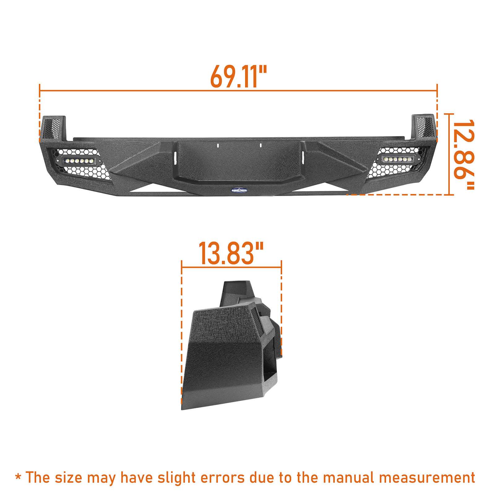Toyota Tacoma Front & Rear Bumper for 2005-2011 Toyota Tacoma - LandShaker 4x4 b40014023-15