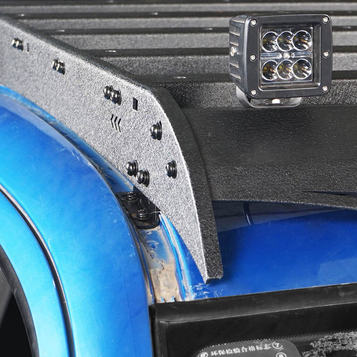 Roof Rack w/LED Lights Support Shark Fin Antenna(05-22 Toyota Tacoma 4 Doors Double Cab Gen 2/3)-LandShaker