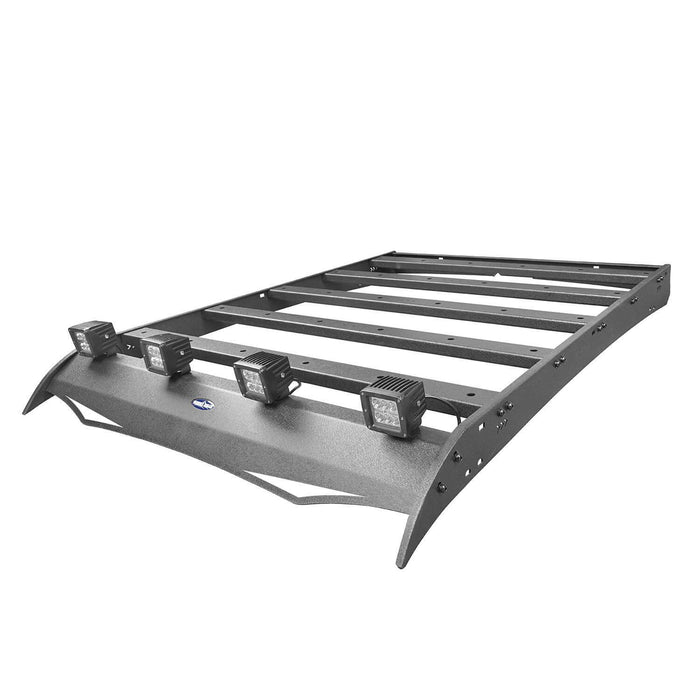 Roof Rack w/LED Lights Support Shark Fin Antenna(05-22 Toyota Tacoma 4 Doors Double Cab Gen 2/3)-LandShaker