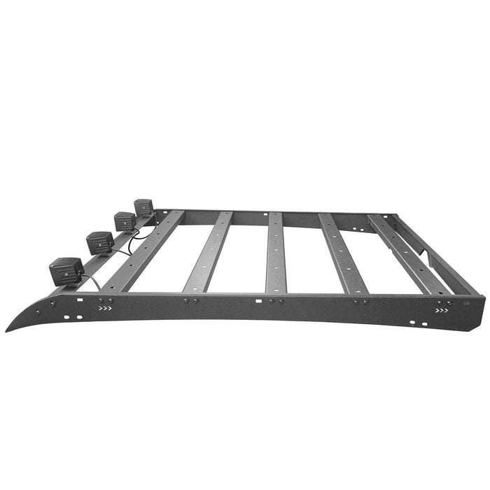Roof Rack w/LED Lights Support Shark Fin Antenna(05-22 Toyota Tacoma 4 Doors Double Cab Gen 2/3)-LandShaker