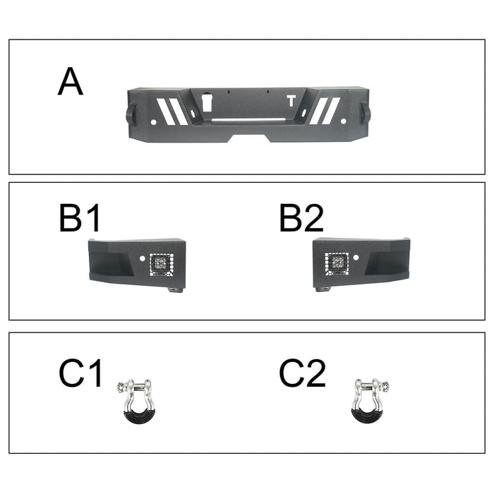 Tundra Full Width Rear Bumper for 2014-2021 Toyota Tundra b5002+b5003 9