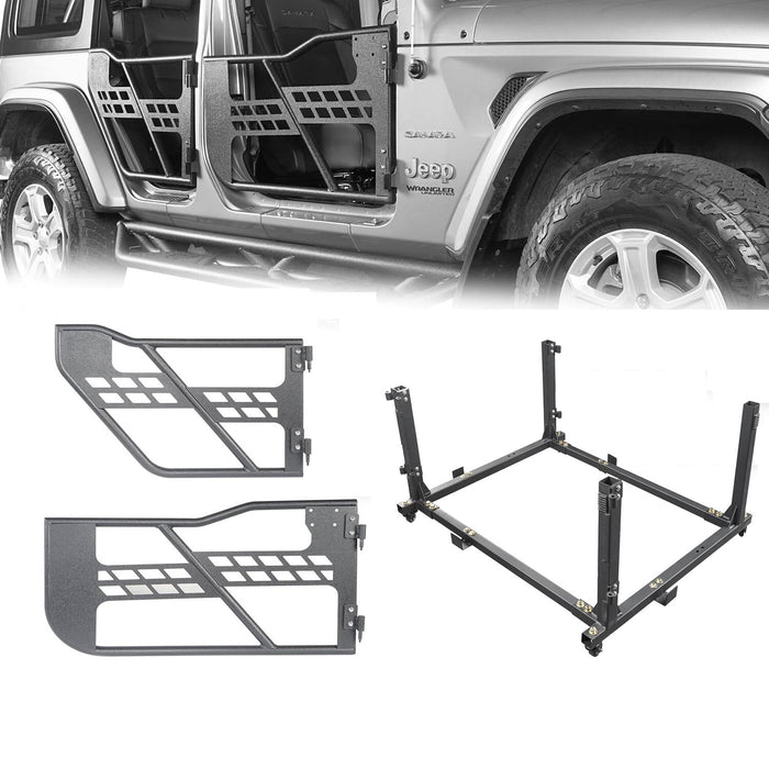 Tubular Door & Rock Crawler Door Storage(20-23 Jeep Gladiator JT & 18-23 Jeep Wrangler JL)-LandShaker