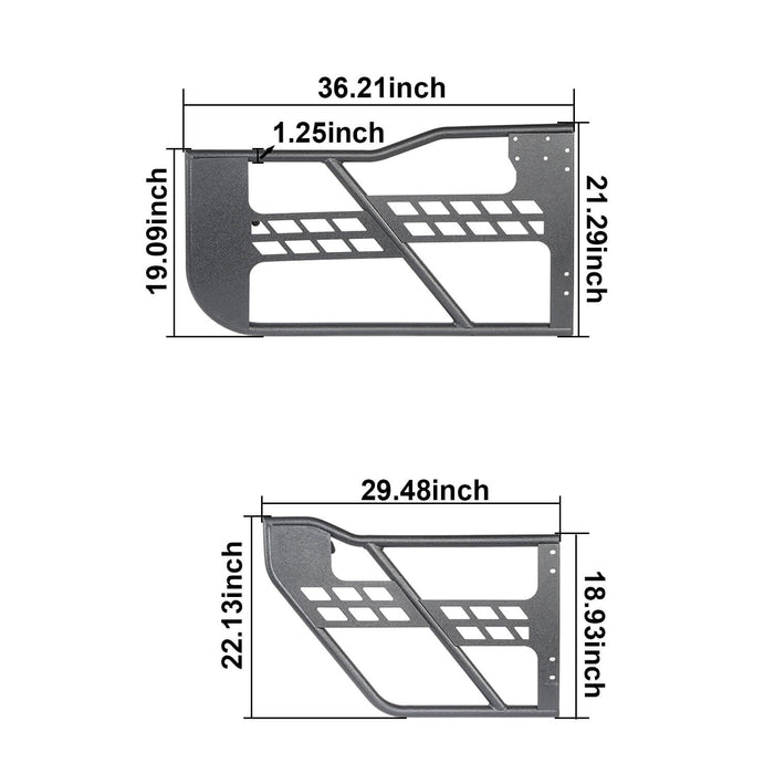 Tubular Door & Rock Crawler Door Storage(20-24 Jeep Gladiator JT & 18-24 Jeep Wrangler JL)-LandShaker