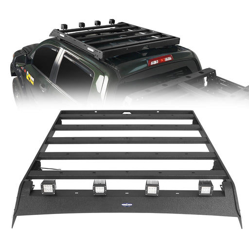 Hooke Road Tundra Roof Rack With Lights for 2007-2013 Toyota Tundra Crewmax Tundra Luggage Rack u-Box Offroad BXG5202 2