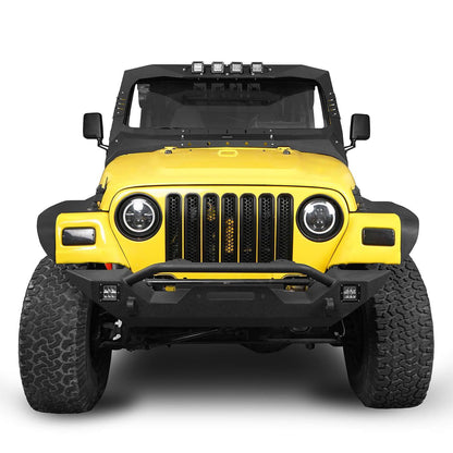 Windshield Frame Cover Visor Cowl Armor w/Lights(97-06 Jeep Wrangler TJ)-LandShaker