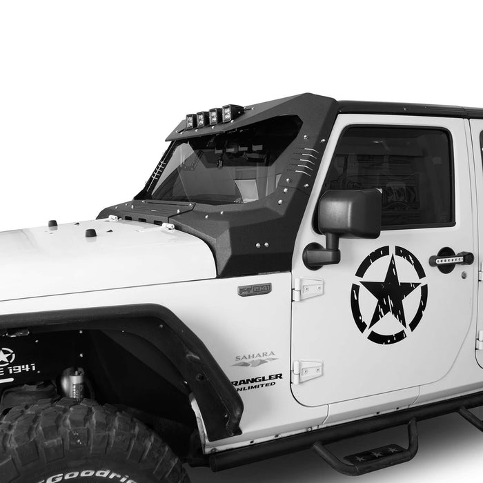 Windshield Frame Cover Visor Roof Sun Visor Cowl Body Armor(07-18 Jeep Wrangler JK)-LandShaker